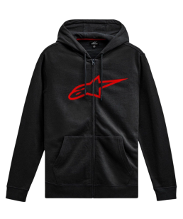Alpinestars Ageless Zip V3 Hoodie Black Red, Size: XXL