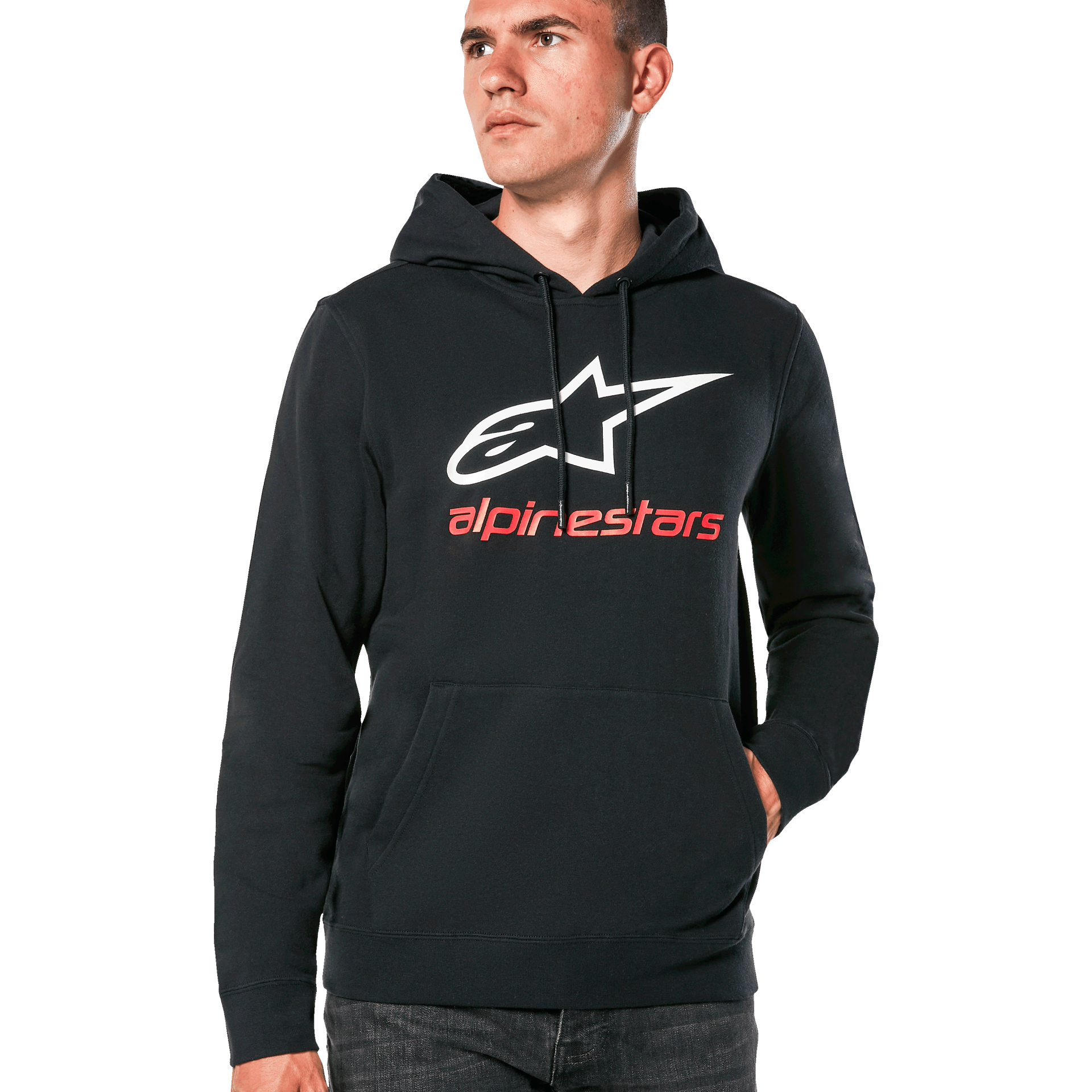 Alpinestars Always V3 Hoodie Black White Red, Size: XXL