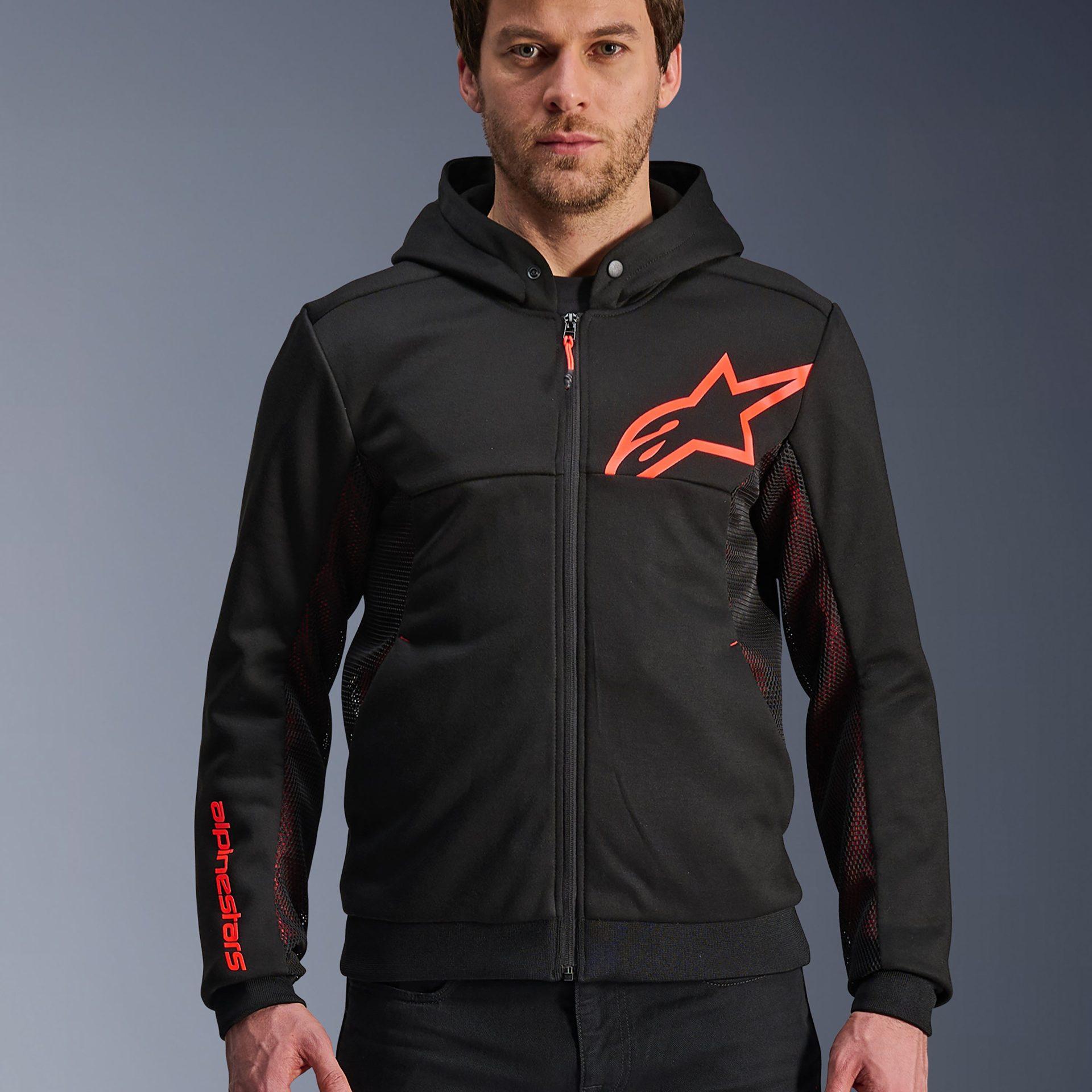 Alpinestars Chrome Air Sport Hoodie Black Red Fluo, Size: XXL 3 Alpinestars Chrome Air Sport Hoodie Black Red Fluo, Size: XXL