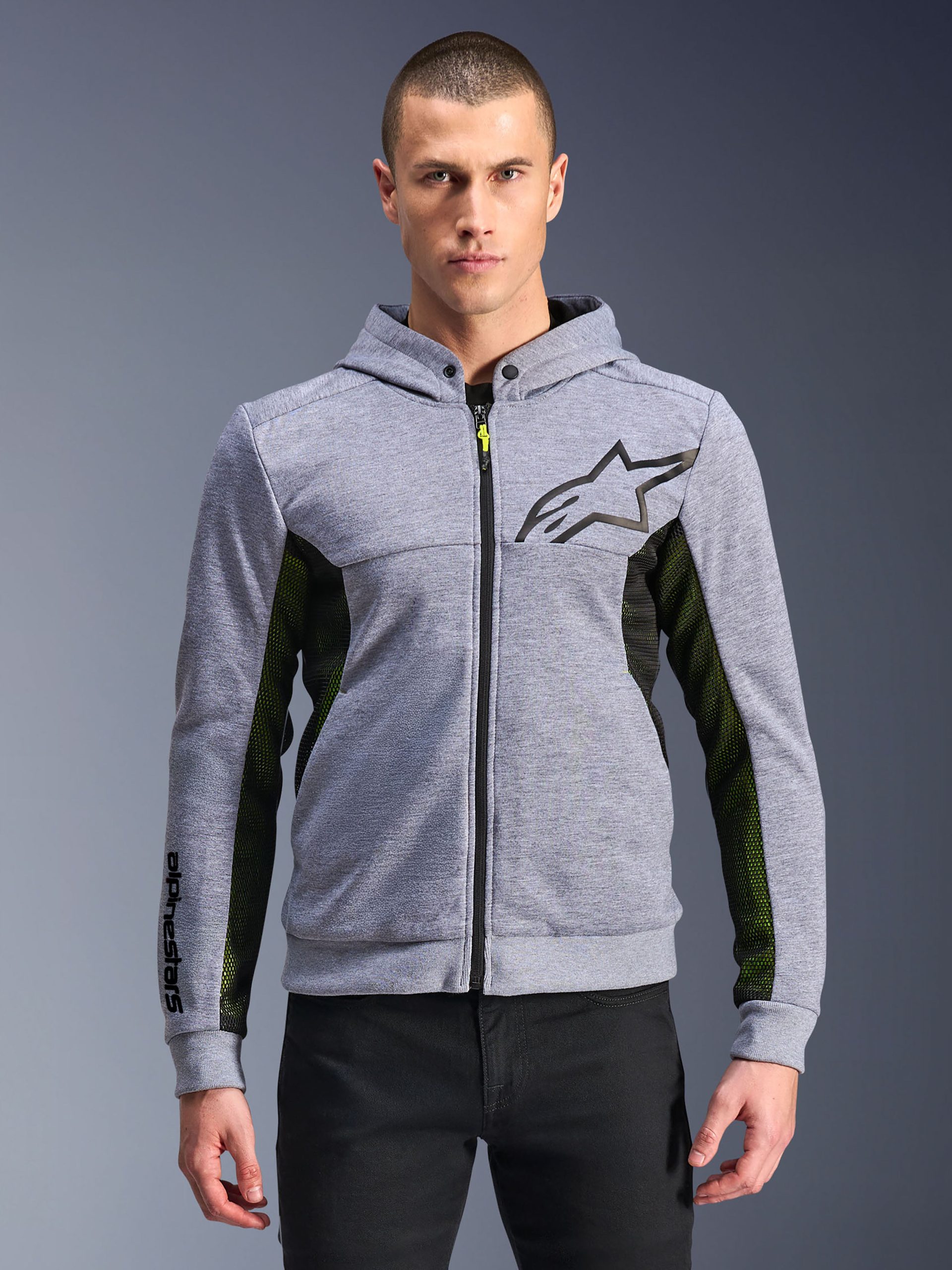 Alpinestars Chrome Air Sport Hoodie Gray Heather Black, Size: XXL