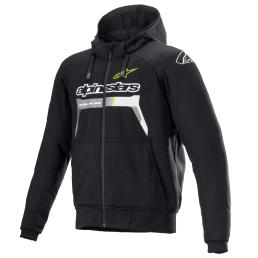 Alpinestars Chrome Ignition Hoodie Black Yellow Fluo, Size: XXL