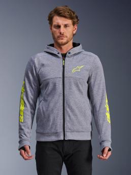 Alpinestars Chrome V2 Sport Hoodie Gray Heather Fluo Yellow, Size: XXL