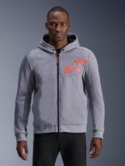 Alpinestars Chrome V2 Sport Hoodie Gray Heather Red Fluo, Size: XXL