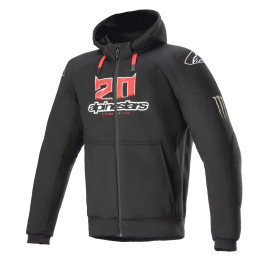 Alpinestars FQ20 Chrome Ignition Monster Hoodie Black White Bright Red