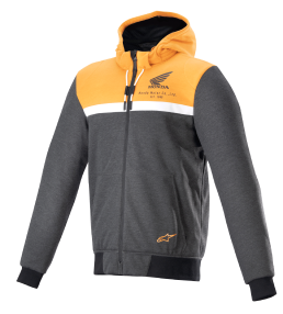 Alpinestars Honda Chrome Street Hoodie Black Melange Orange, Size: XXL