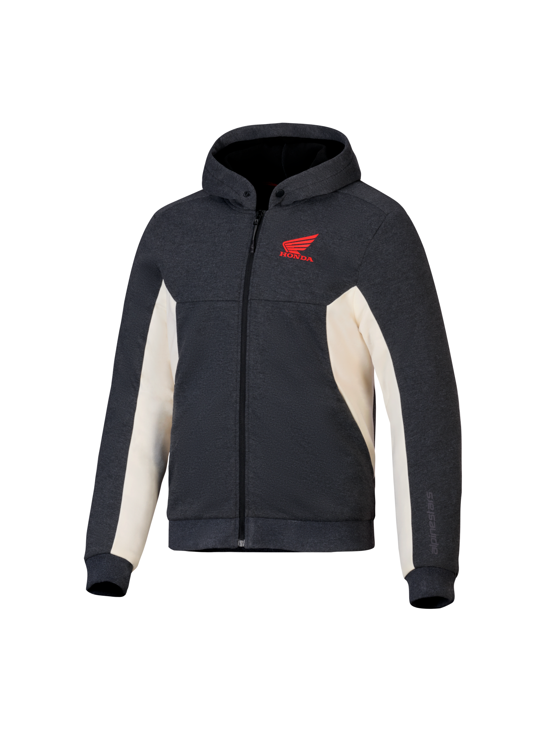 Alpinestars Honda Chrome V3 Sport Hoodie Anthracite Melange Off White, Size: XS