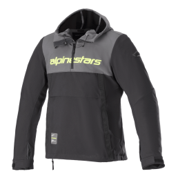 Alpinestars Sherpa Hoodie Tar Gray Black Yellow Fluo, Size: XXL