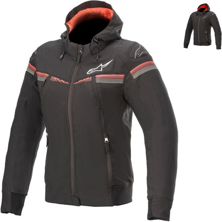 Alpinestars Stella Sektor V2 Tech Ladies Motorcycle Hoodie - Black - UK 8 | EU 40 | US 4 | S, Black