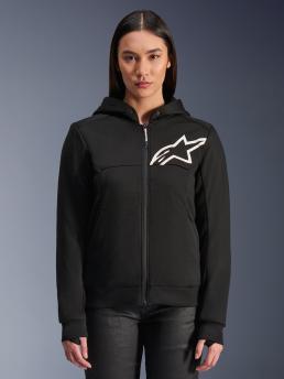 Alpinestars Woman Stella Chrome V2 Sport Hoodie Black White, Size: XS