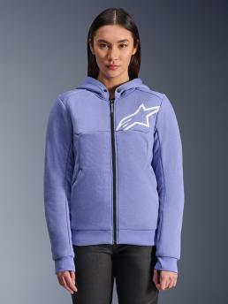 Alpinestars Woman Stella Chrome V2 Sport Hoodie Blue Violet White, Size: XS