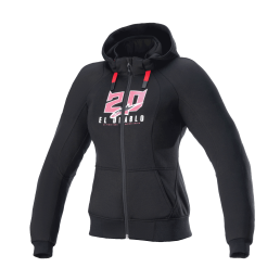 Alpinestars Women Stella FQ20 Chrome Sport Hoodie Black Pink, Size: XL