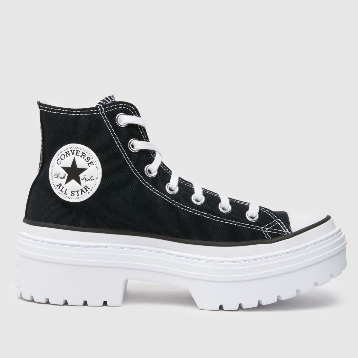 Converse All Star LUGGed Heel Trainers in Black & White