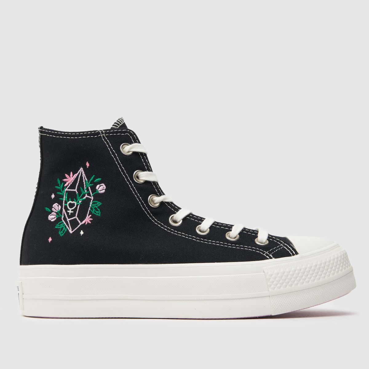 Converse All Star Lift Crystal Energy Trainers in Black & White