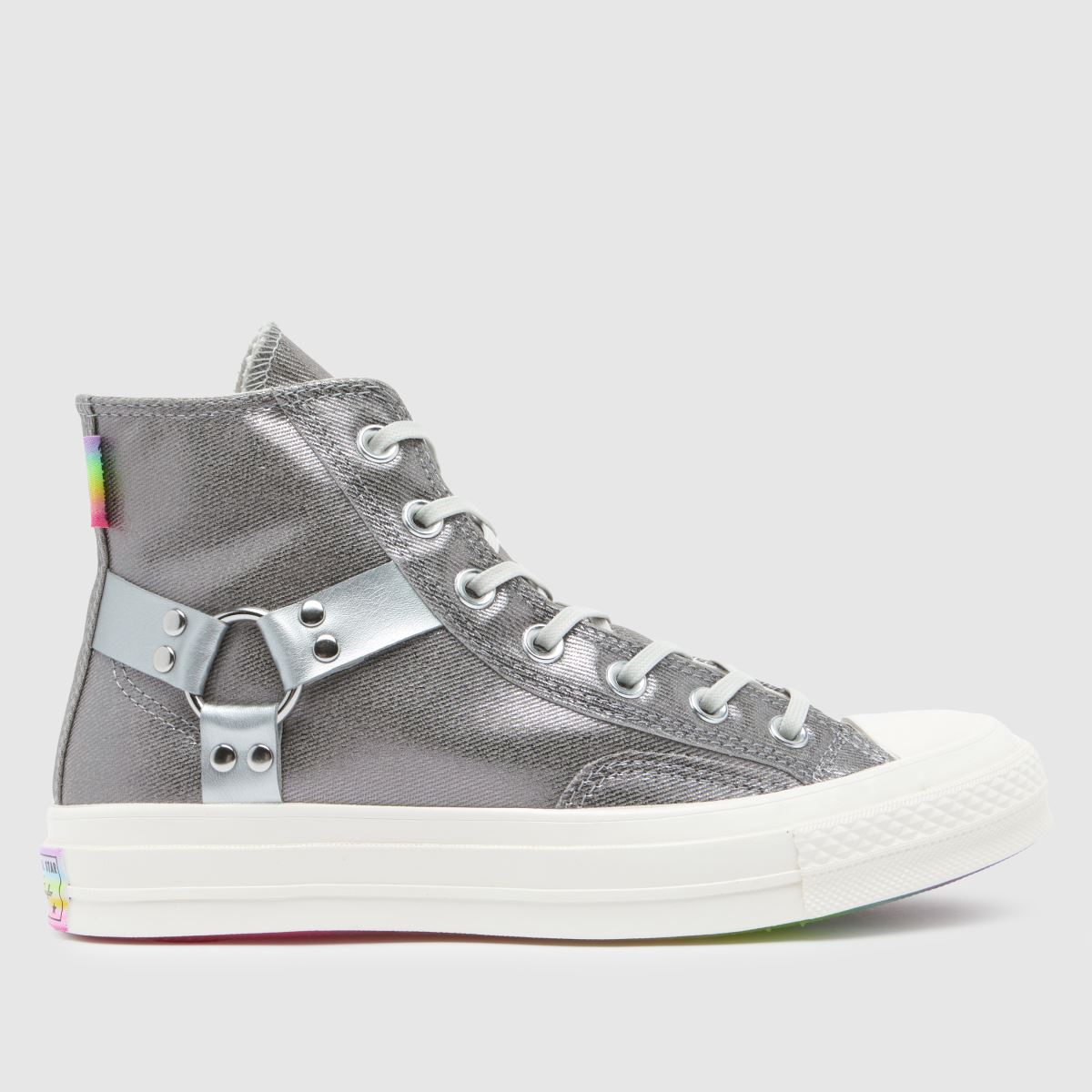 Converse Chuck 70 Hi Pride Trainers in Silver Multi