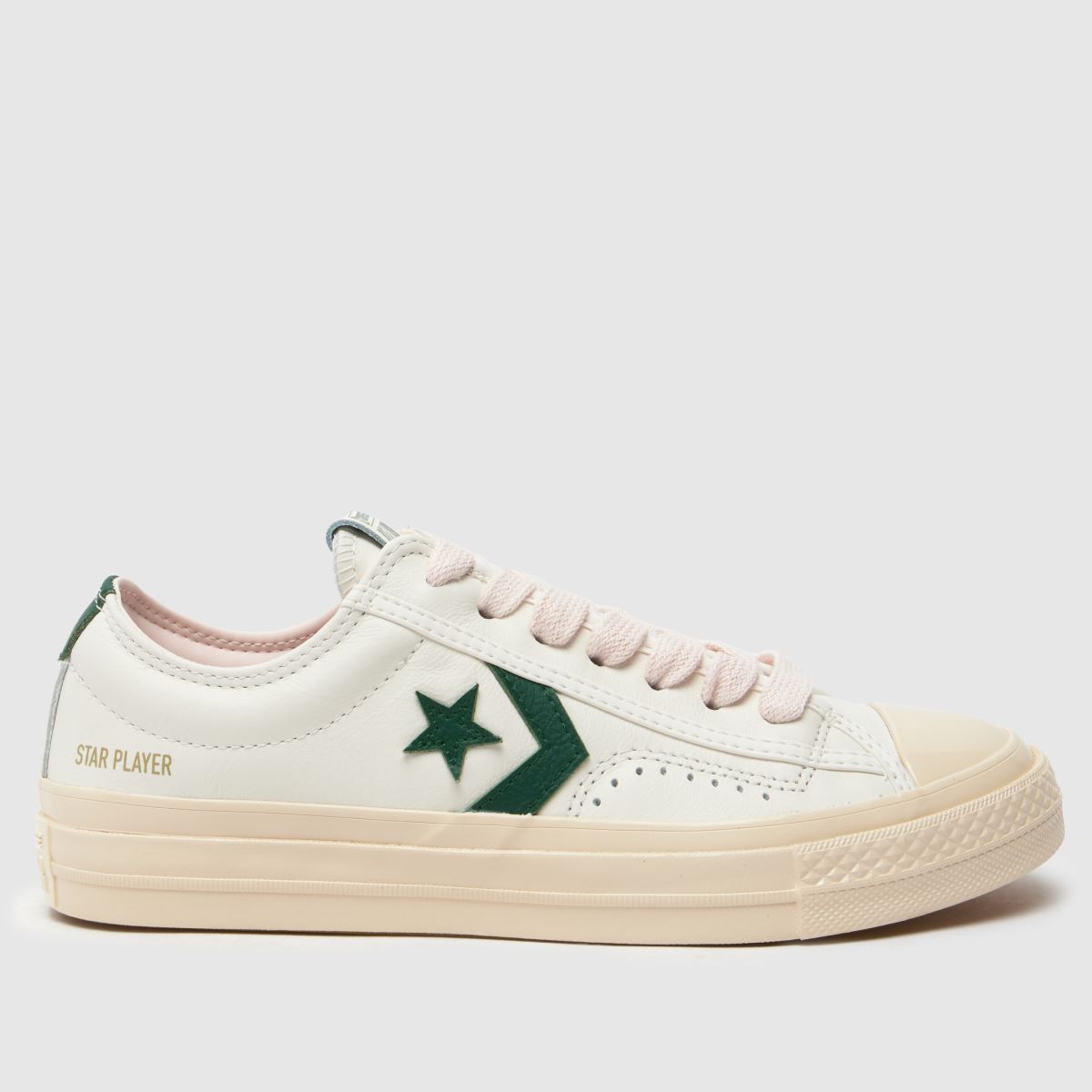 Converse Star Player 76 Trainers in White & Green