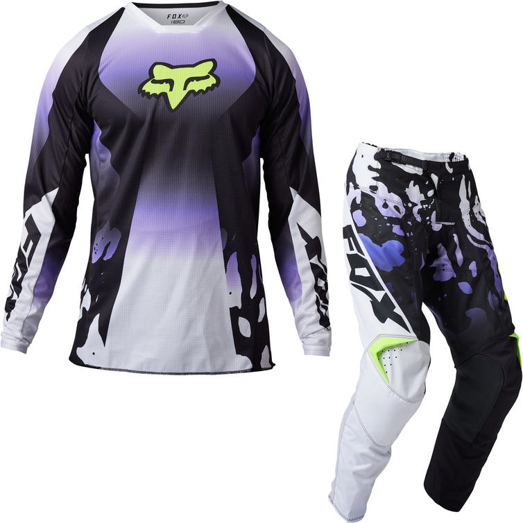 Fox Racing 2023 180 Morphic Motocross Jersey & Pants Black White Kit - XS - UK 26, XS