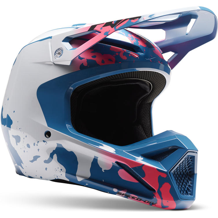 Fox Racing 2023 V1 Morphic Blueberry Motocross Helmet - 53-54cm | XS, Blueberry