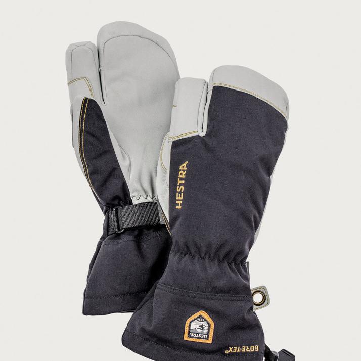 Hestra Army Leather GORE-TEX 3 Finger Gloves - Black/White - Size 11