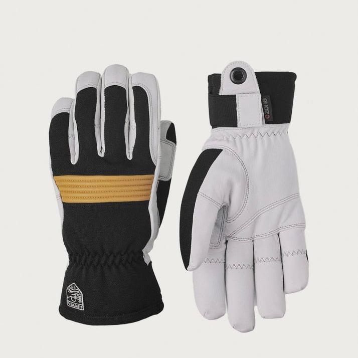 Hestra Couloir Gloves - Black/White/Tan - Size 11