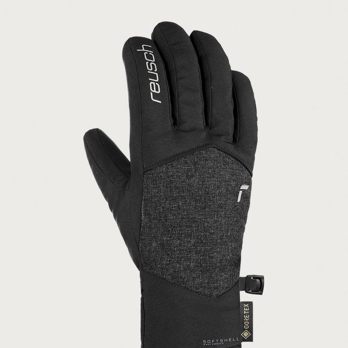 Reusch Mia Gloves - Black/Black Melange - Size 6.5