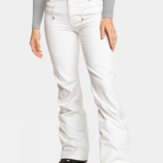 Roxy Womens Rising High Ski Pants - White
