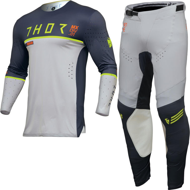 Thor Prime Ace 2024 Motocross Jersey & Pants Midnight Grey Kit - UK 28, S