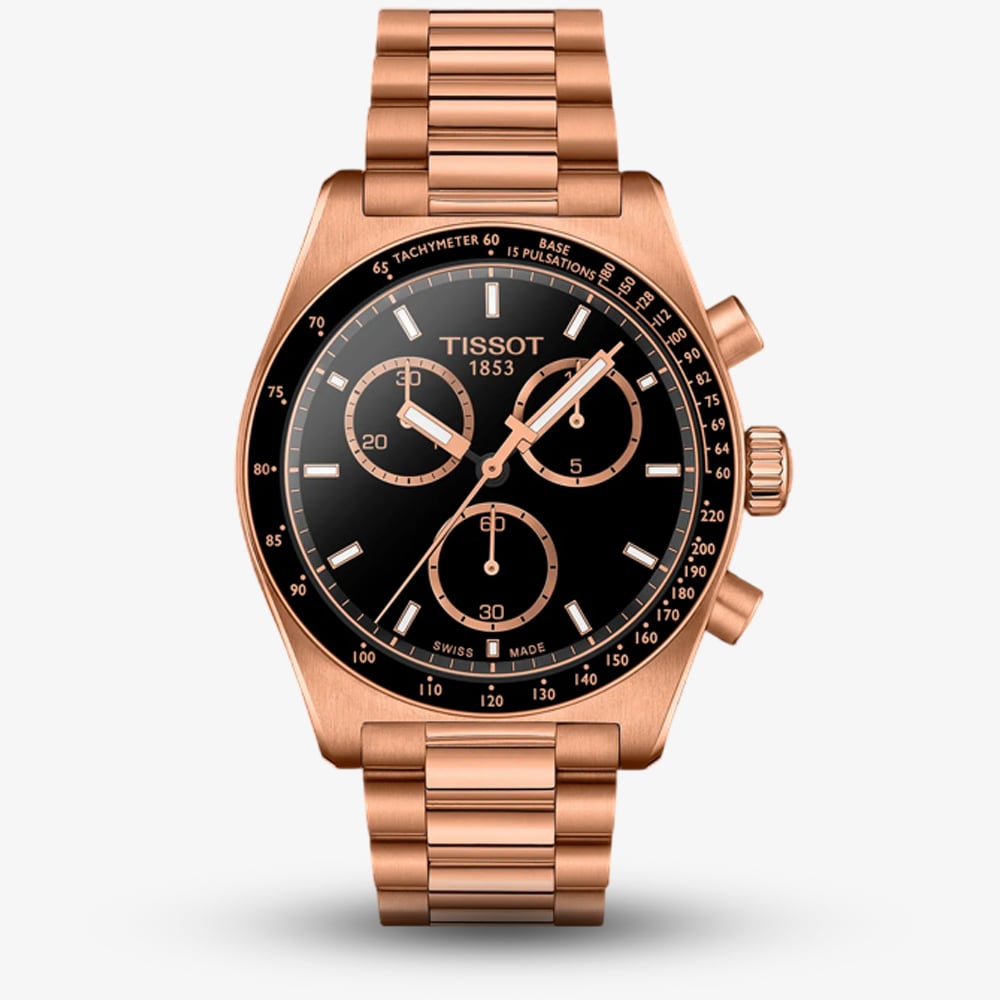 Tissot Mens PR516 Rose Gold Chronograph Watch T149.417.33.051.00