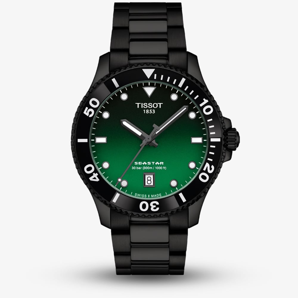 Tissot Mens Seastar Green Dial Watch T120.410.33.091.00