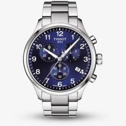 Tissot Mens T-Sport Chrono Xl Classic Blue Dial Bracelet Watch T116.617.11.047.01
