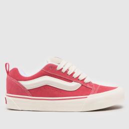 Vans Knu Skool Trainers in White & Pink