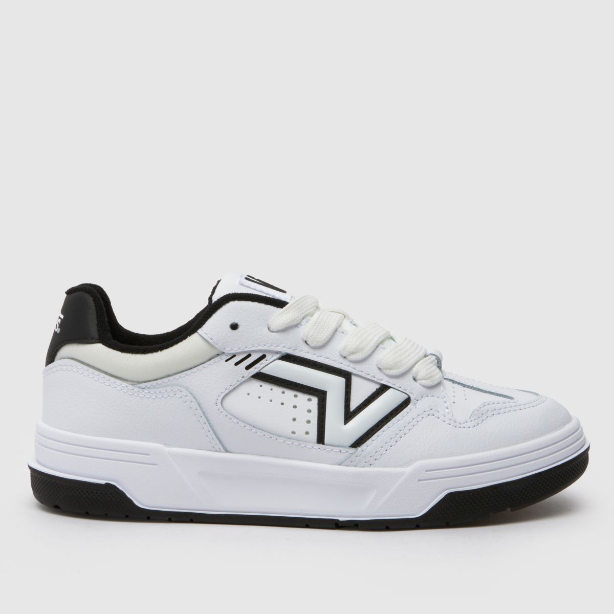 Vans Upland Trainers in White & Black