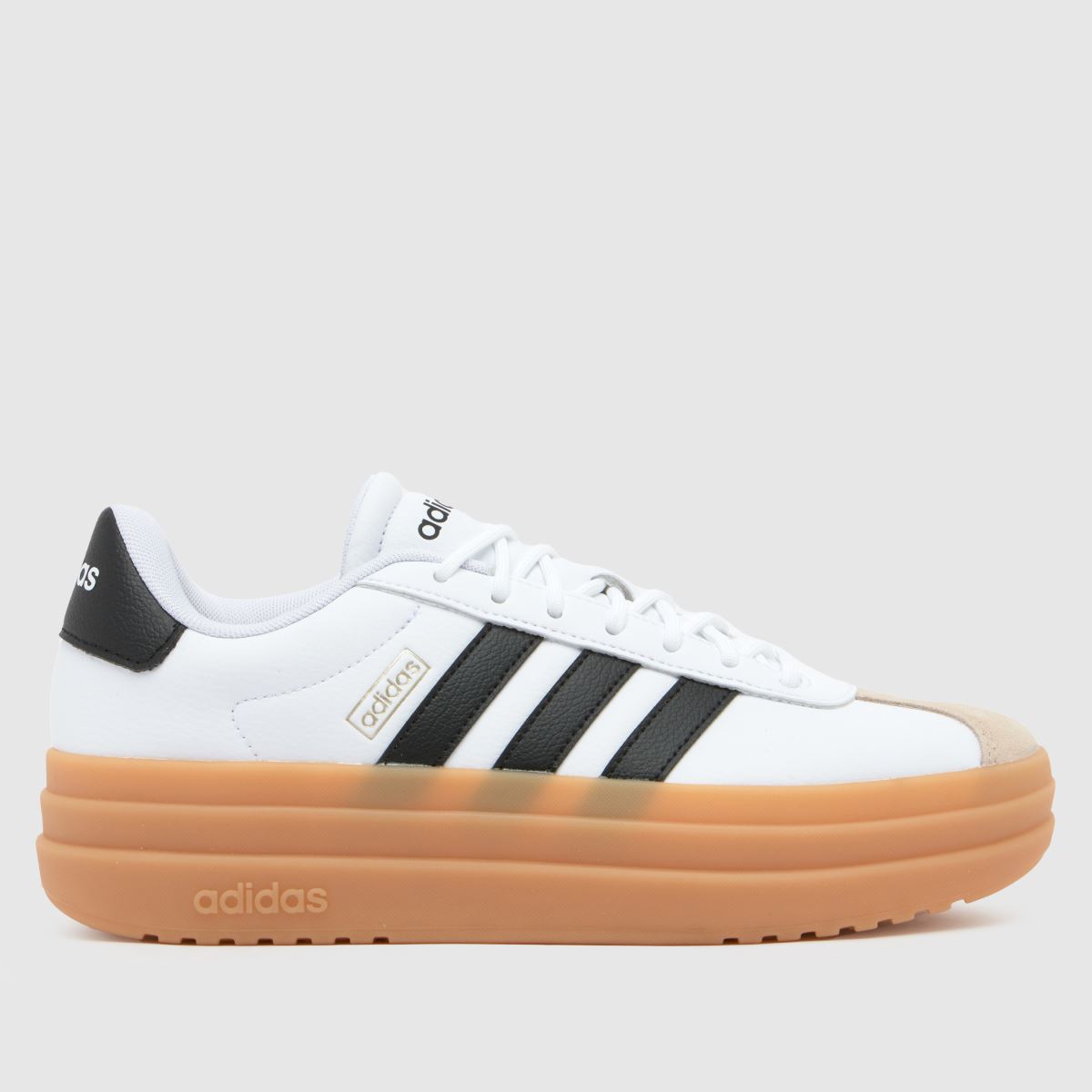 adidas VL Court Bold Trainers in White & Black