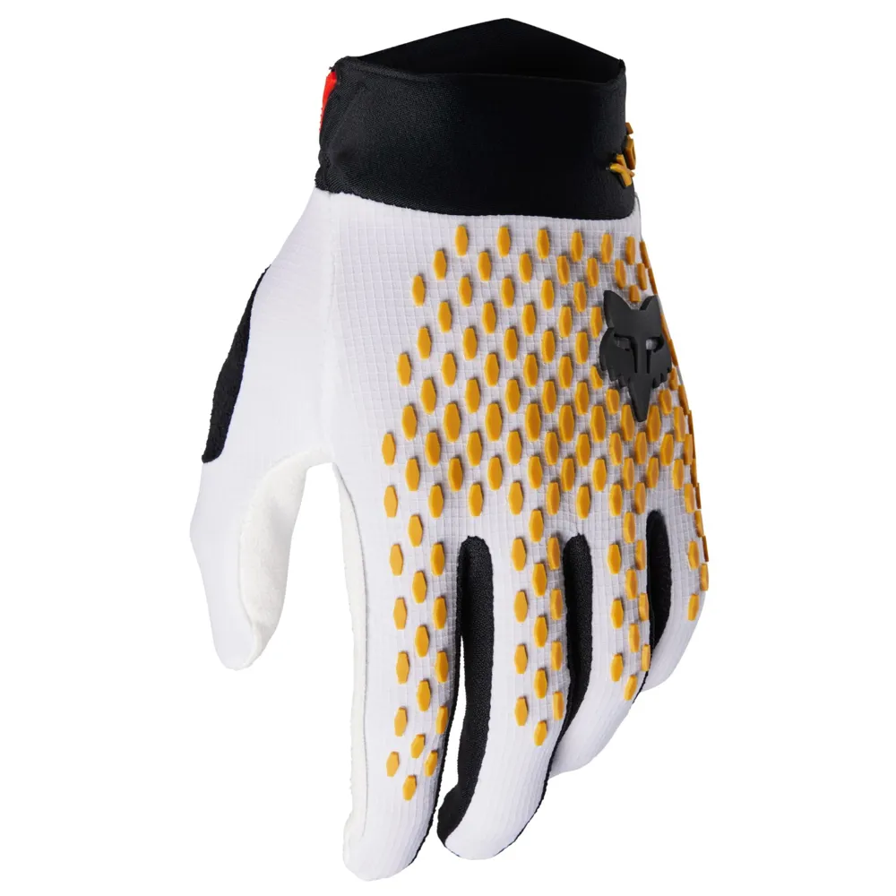 Fox Defend Race MTB Gloves White