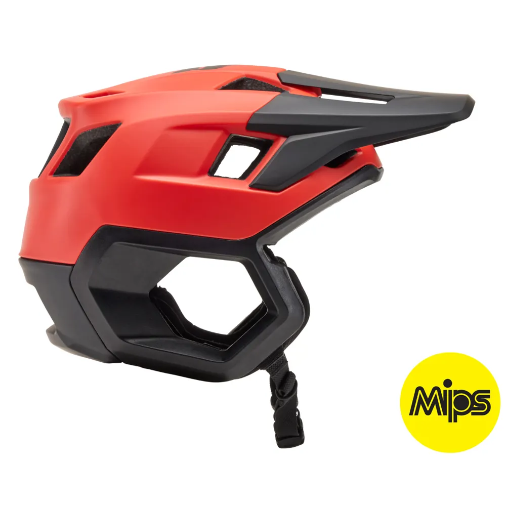 Fox Dropframe MIPS MTB Helmet Orange Flame
