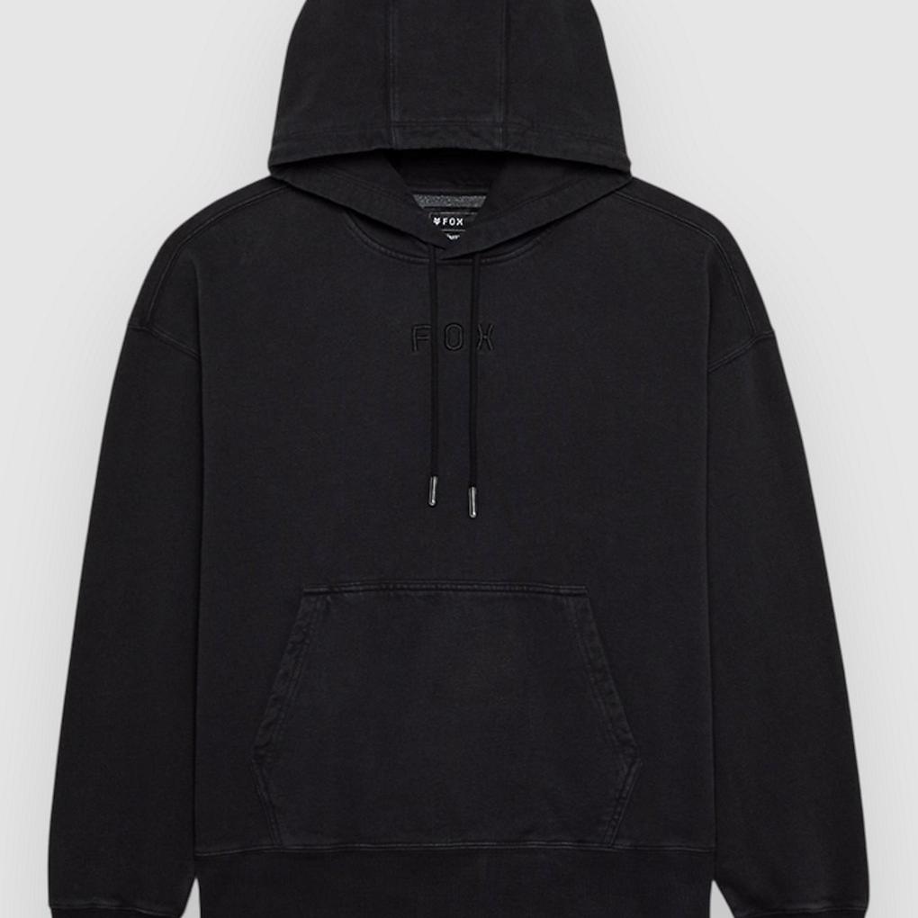 Fox Wordmark Oversized Fleece Hoodie black