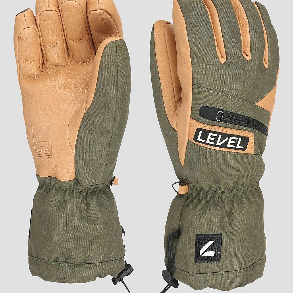 Level Switchback Gloves olive green