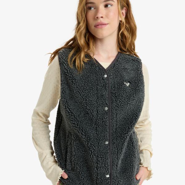 Roxy Iconic Town - Sherpa Polar Fleece Vest For Women