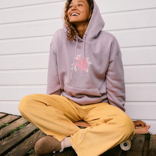 Roxy Perfect Place Brushed - Relaxed Hoodie With Vintage Artwork For Women