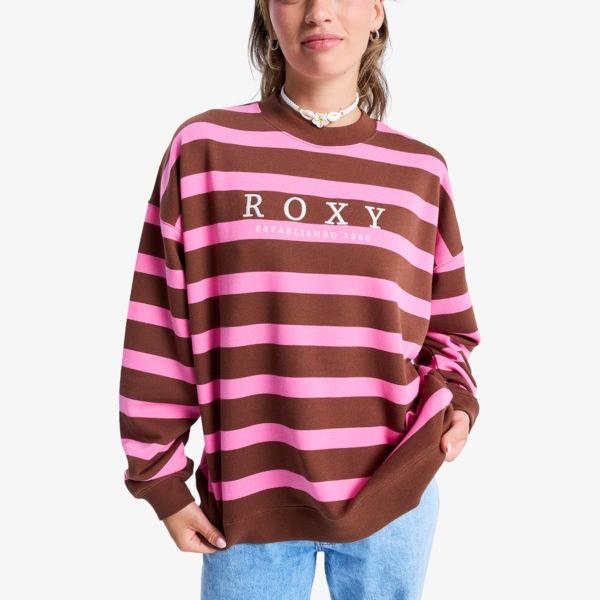 Roxy Strictly Stripes Oversized - Oversized Striped Sweatshirt For Women