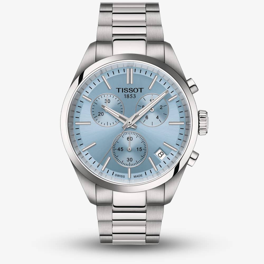 Tissot PR 100 Light Blue Chronograph Watch T150.417.11.351.00