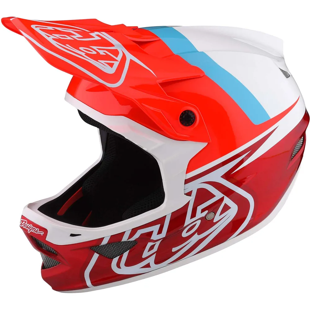 Troy Lee Designs D3 Fiberlite Full Face MTB Helmet Slant Red