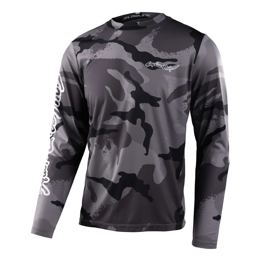 Troy Lee Designs Flowline LS MTB Jersey Cams Carbon