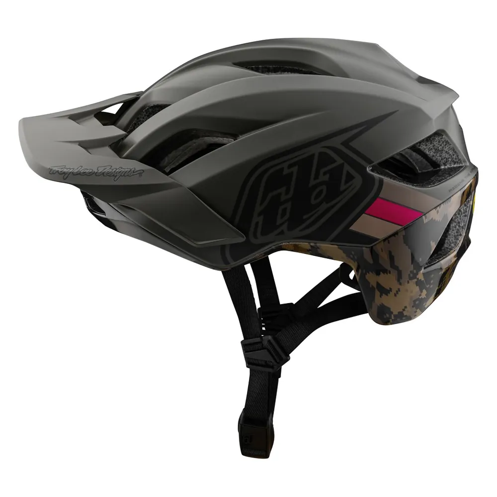 Troy Lee Designs Flowline SE Mips Mountain Bike Helmet Badge Tarmac/Oak