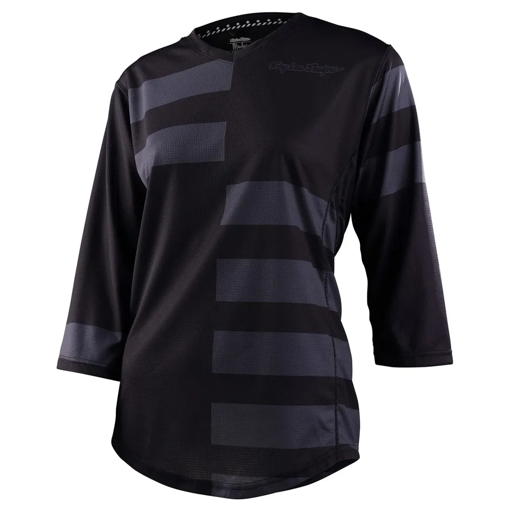 Troy Lee Designs Mischief Womens 3/4 MTB Jersey Split Stripe Black
