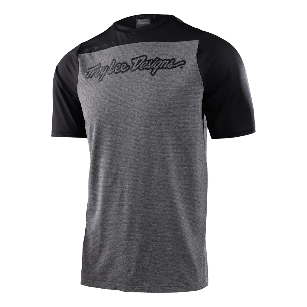 Troy Lee Designs Skyline SS MTB Jersey Signature Heather Grey/Black