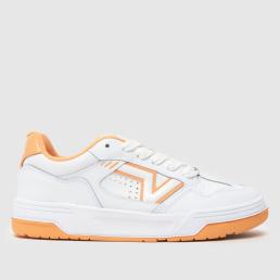 Vans Upland Trainers in White & Orange