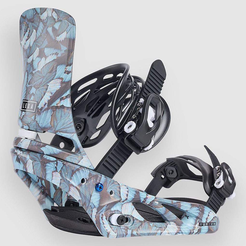 Burton Lexa 2026 Snowboard Bindings blue butterflies