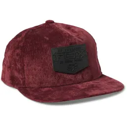 Fox Fixated Snapback Cap Dark Maroon