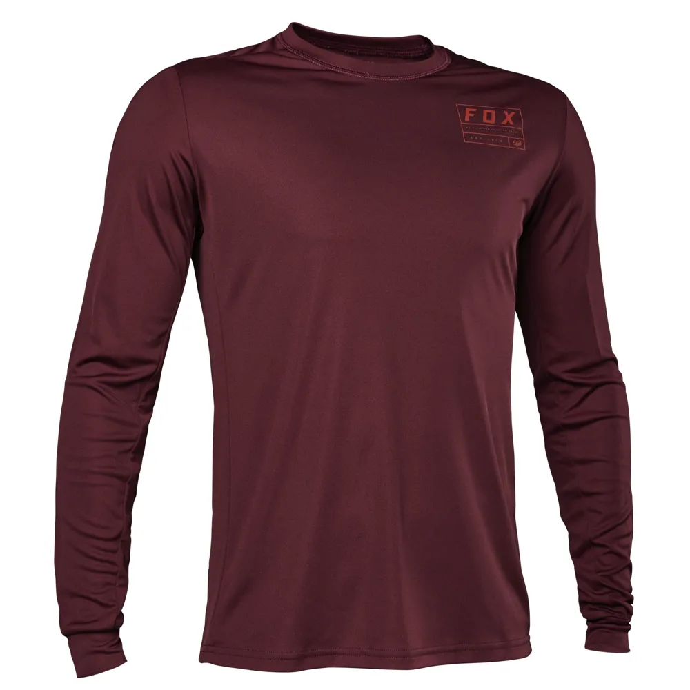 Fox Ranger Swath LS Jersey Dark Maroon
