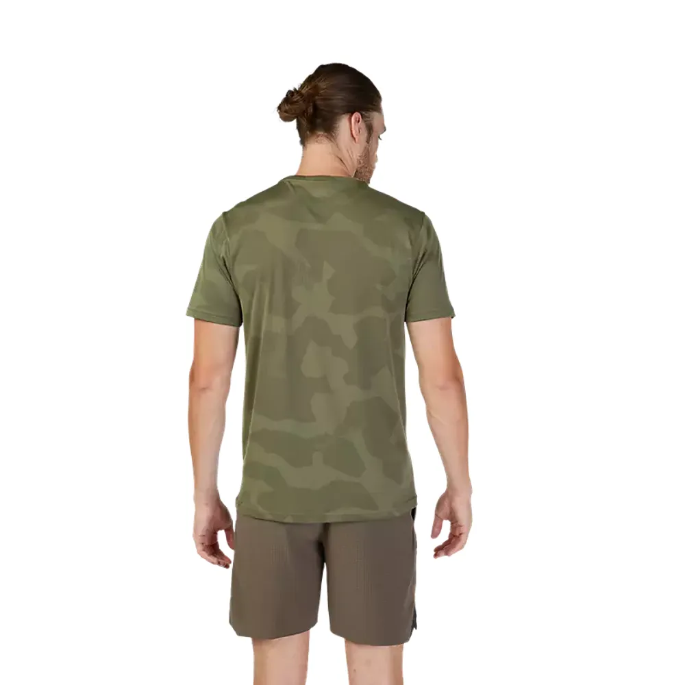 Fox Rep Jacquard Short Sleeve Top Olive Camo